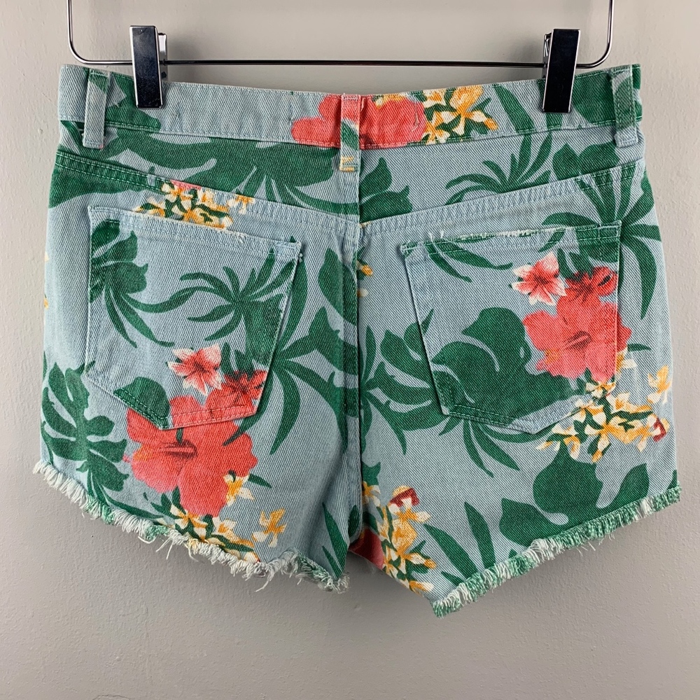 Zara | Floral Print Denim Jeans - Picture 2 of 4